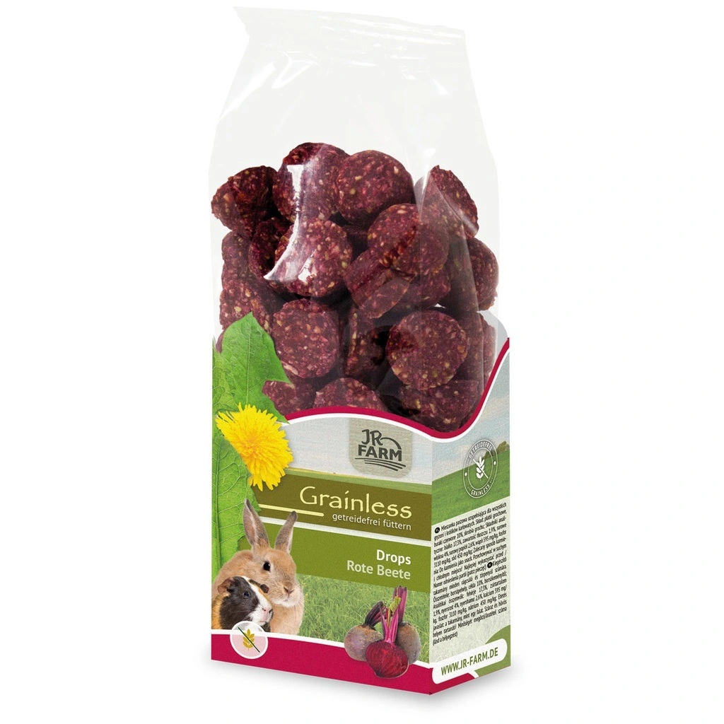 JR Farm Grainless Drops Rødbede 140 g